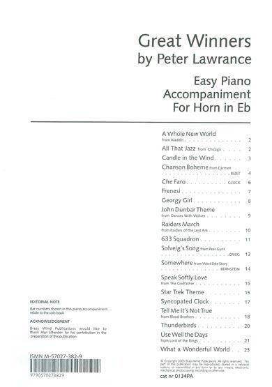 Great Winners Eb Horn Pa